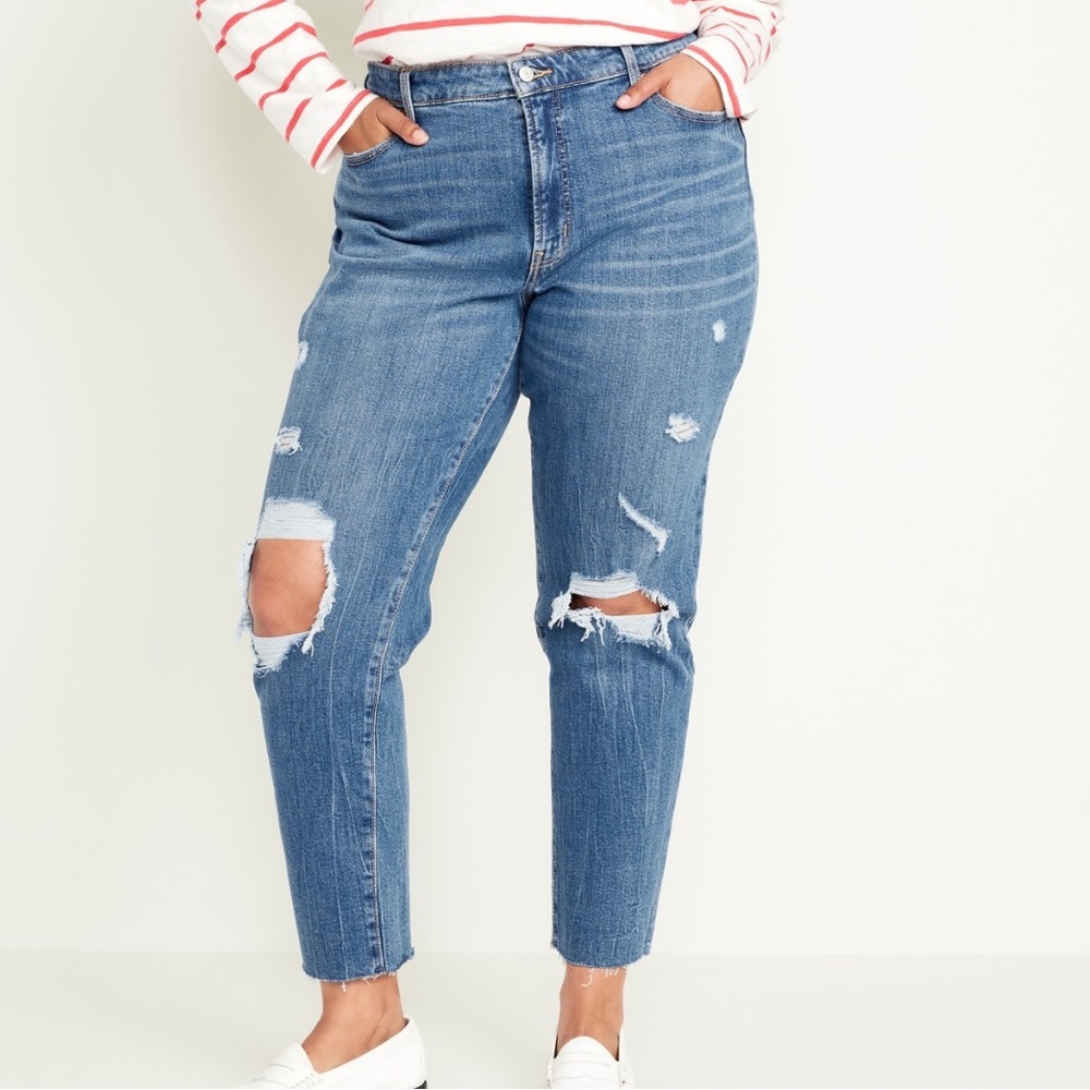 Old Navy Blue Distressed Women Jeans